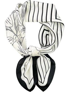 Satin Bandanas Head A33 Black Scarf Women Lightweight Silk Hair Wrap Sleep Scarf